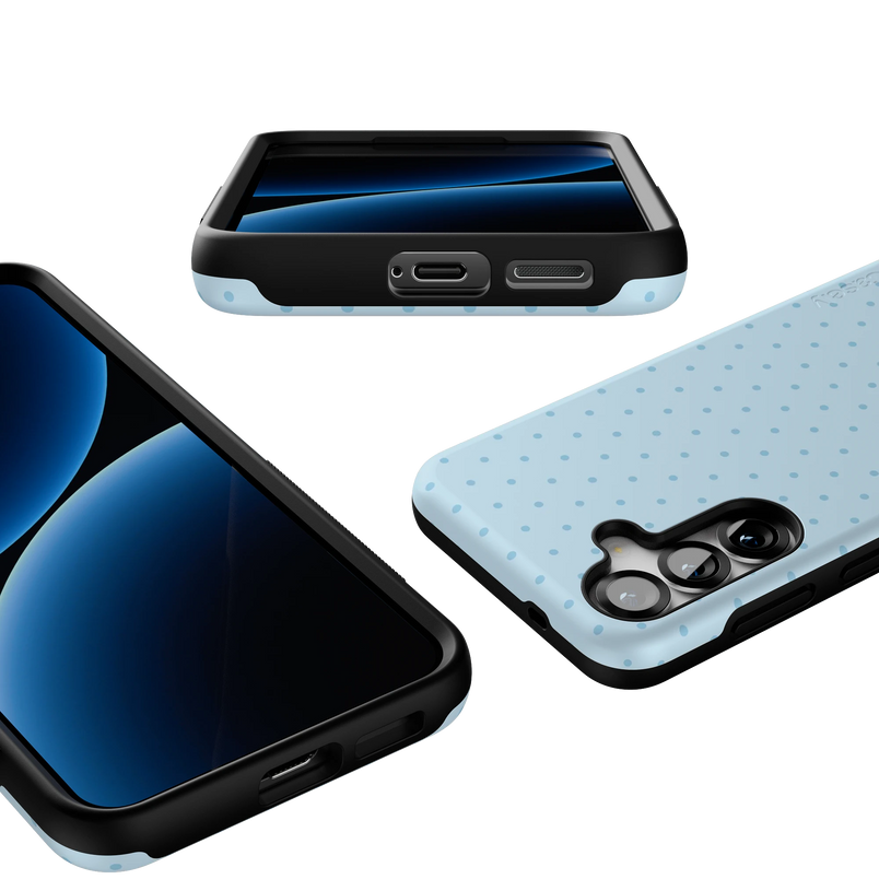 On the Dot | Blue Monochrome Polka Dot Case