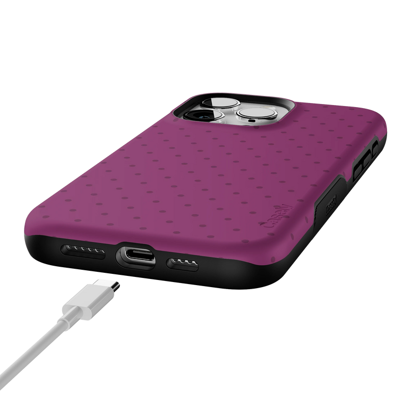 On the Dot | Plum Polka Dot Case