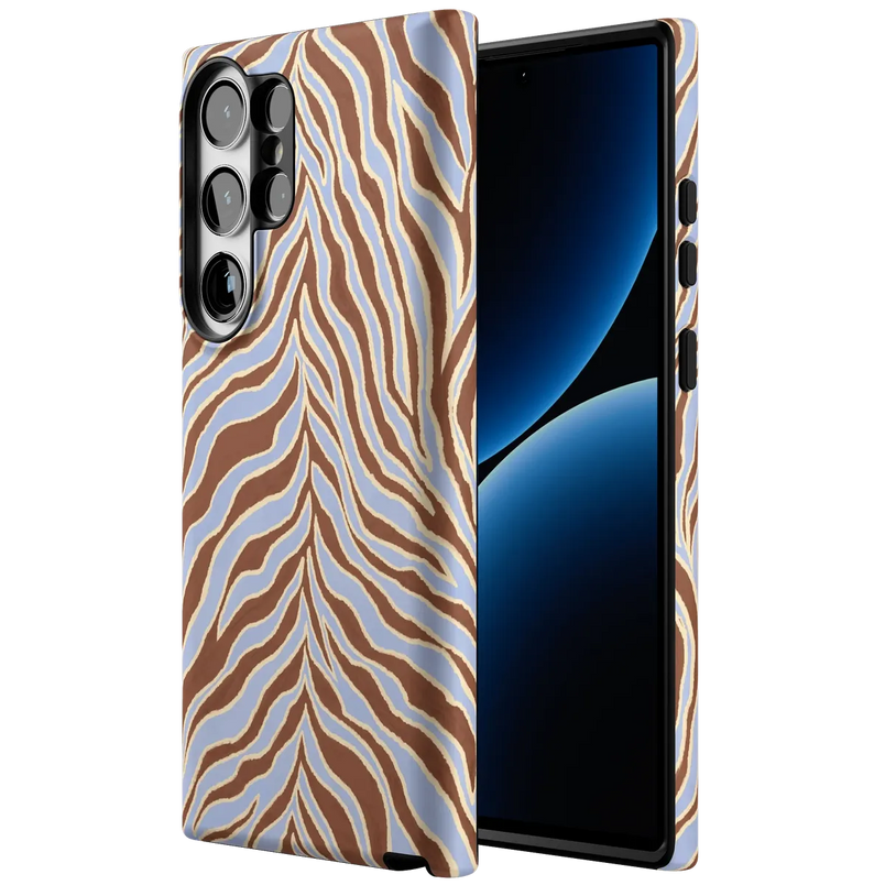 Untamed | Brown & Blue Zebra Case