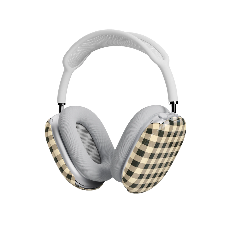 Cedar Lane | Black & Cream Gingham AirPods Max Case