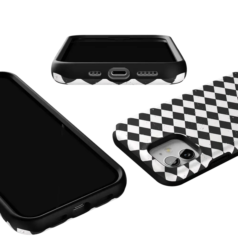 Salem's Hex | Black & White Checkered Case