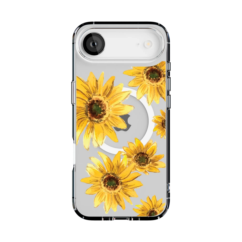 Golden Garden | Yellow Sunflower Floral Case iPhone Case get.casely Clear + MagSafe® iPhone 17 Air 