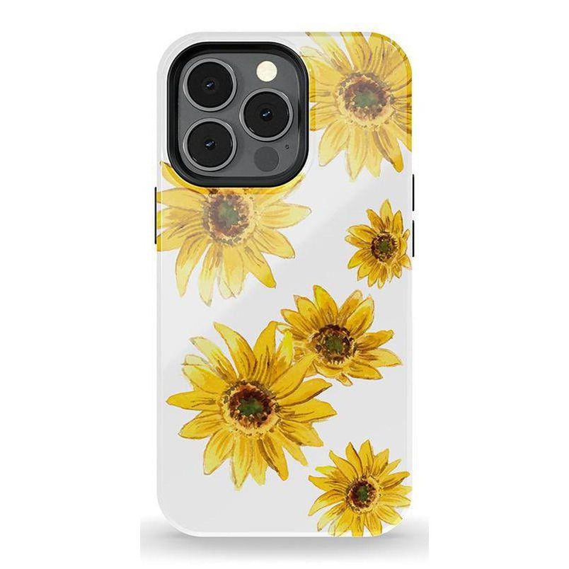 Golden Garden | Yellow Sunflower Floral Case iPhone Case get.casely Essential + MagSafe® iPhone 13 Pro 