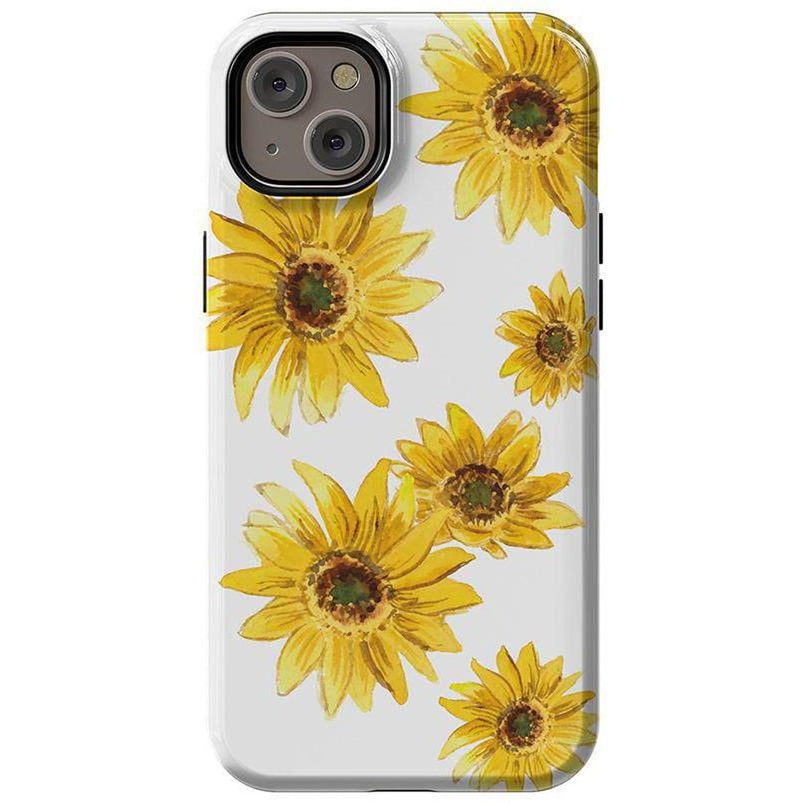 Golden Garden | Yellow Sunflower Floral Case iPhone Case get.casely Essential + MagSafe® iPhone 14 Plus 