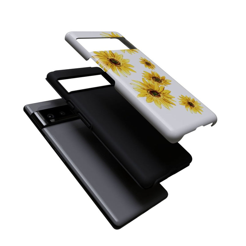 Golden Garden | Yellow Sunflower Floral Google Pixel Case Google Pixel Case Casetry 
