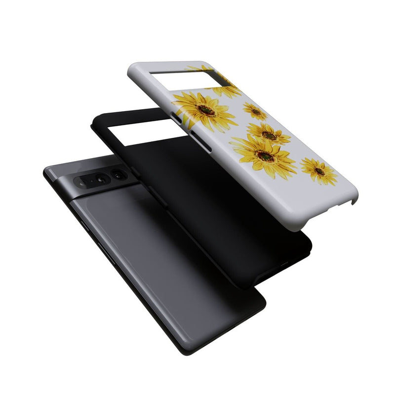 Golden Garden | Yellow Sunflower Floral Google Pixel Case Google Pixel Case Casetry 