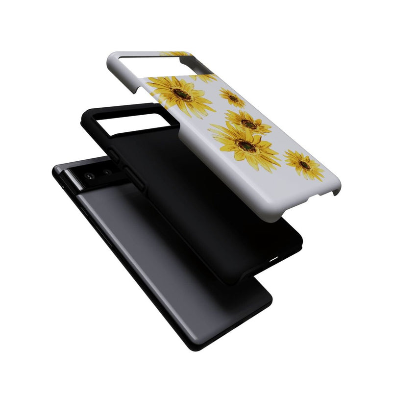 Golden Garden | Yellow Sunflower Floral Google Pixel Case Google Pixel Case Casetry 