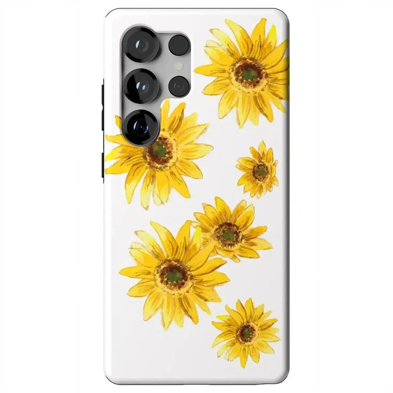 Golden Garden | Yellow Sunflower Floral Samsung Case Samsung Case Casetry Essential + MagSafe® Galaxy S25 Ultra 