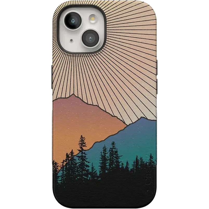 Golden Hour | Mountain Sunset Case iPhone Case get.casely Bold + MagSafe® iPhone 15
