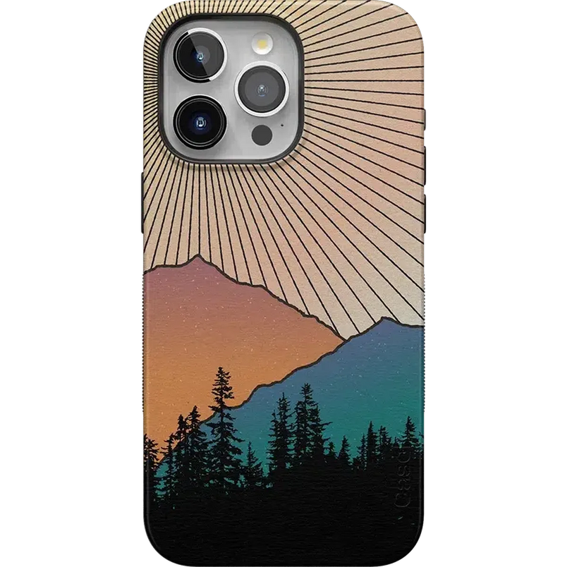 Golden Hour | Mountain Sunset Case iPhone Case get.casely Bold + MagSafe® iPhone 15 Pro Max