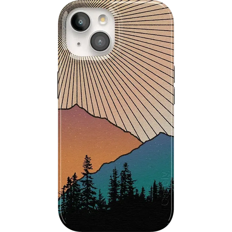 Golden Hour | Mountain Sunset Case iPhone Case get.casely Classic + MagSafe® iPhone 15