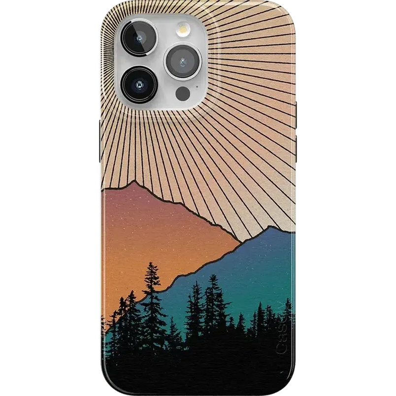 Golden Hour | Mountain Sunset Case iPhone Case get.casely Classic + MagSafe® iPhone 15 Pro Max 