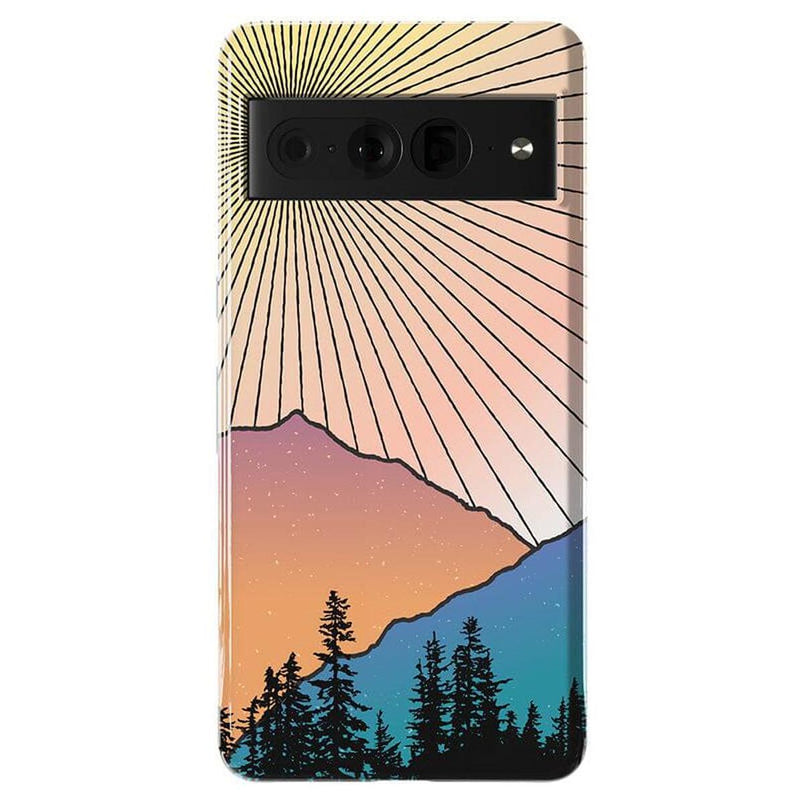 Golden Hour | Mountain Sunset Google Pixel Case Google Pixel Case Casetry Essential Google Pixel 7 Pro 