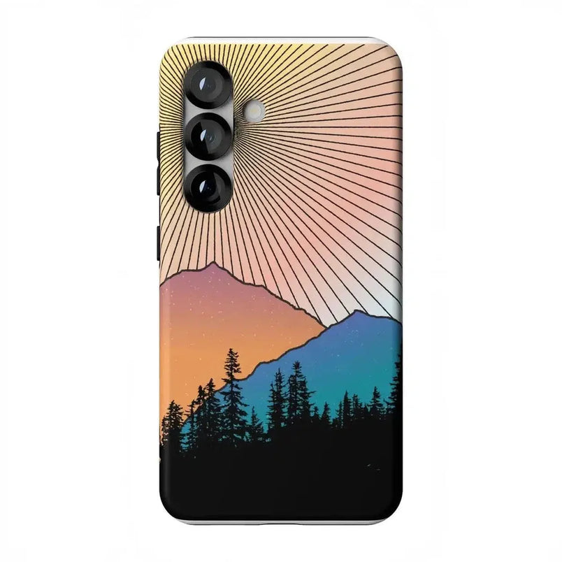 Golden Hour | Mountain Sunset Samsung Case Samsung Case Casetry Essential + MagSafe® Galaxy S25 