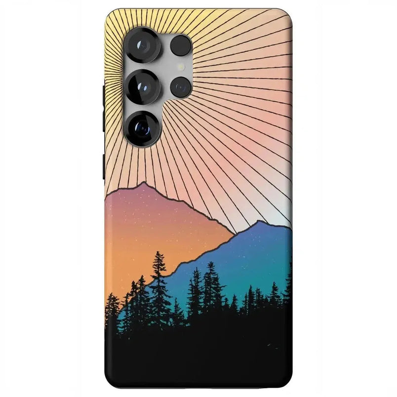 Golden Hour | Mountain Sunset Samsung Case Samsung Case Casetry Essential + MagSafe® Galaxy S25 Ultra 