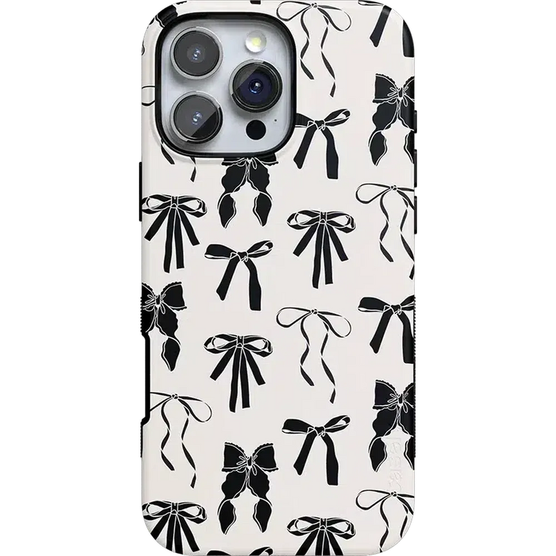 Goth Girlie | Black Bows Case Phone Case Casetry Bold + MagSafe® iPhone 16 Pro Max