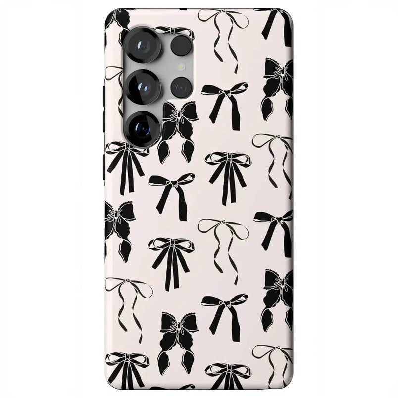 Goth Girlie | Black Bows Case Phone Case Casetry Essential + MagSafe® Galaxy S25 Ultra