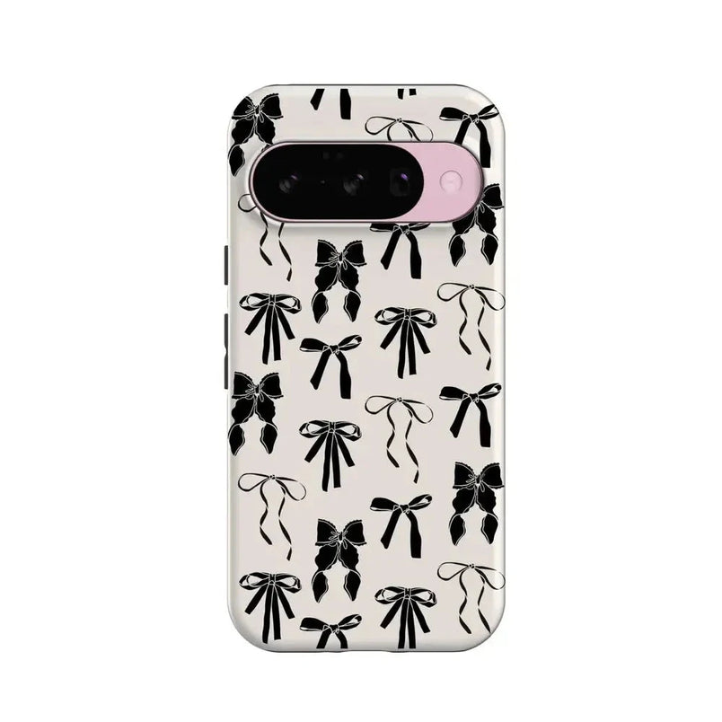 Goth Girlie | Black Bows Case Phone Case Casetry Essential + MagSafe® Google Pixel 10 