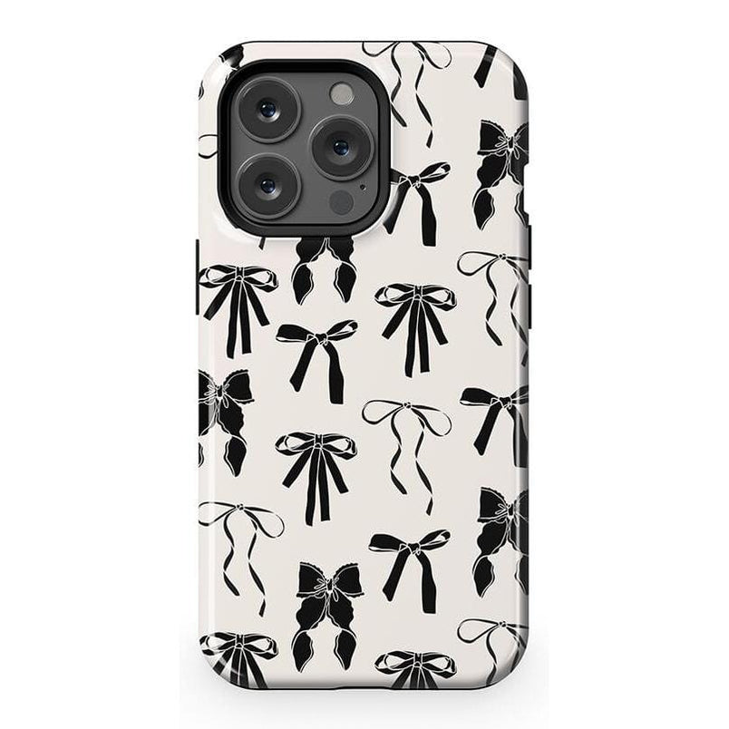 Goth Girlie | Black Bows Case Phone Case Casetry Essential + MagSafe® iPhone 13 Pro
