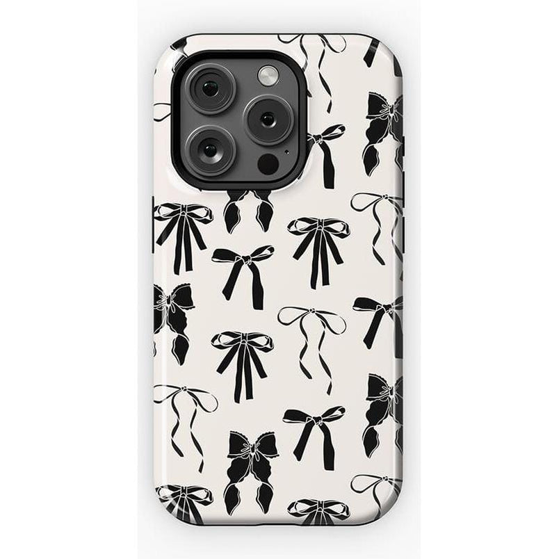 Goth Girlie | Black Bows Case Phone Case Casetry Essential + MagSafe® iPhone 15 Pro