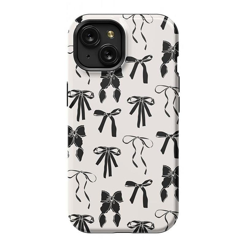 Goth Girlie | Black Bows Case Phone Case Casetry Essential + MagSafe® iPhone 15