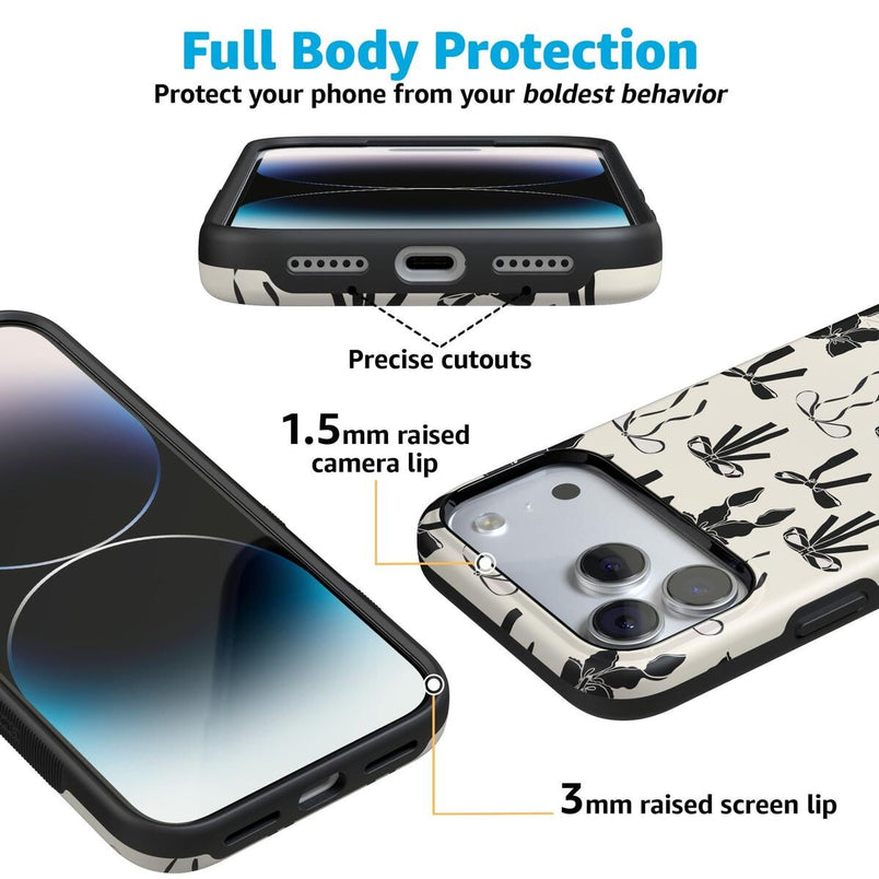 Goth Girlie | Black Bows Case Phone Case Casetry 