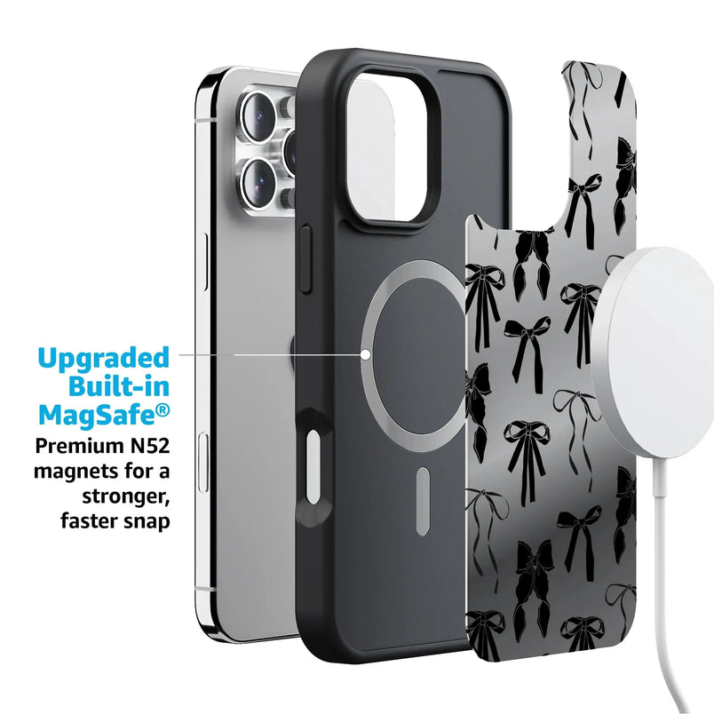 Goth Girlie | Black Bows Case Phone Case get.casely 