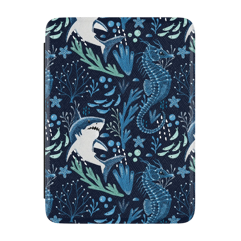 Midnight Reef | Shark Print Kindle Case - 6.8" Kindle Paperwhite