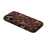 Teddy Bows | Brown Polka Dot Case