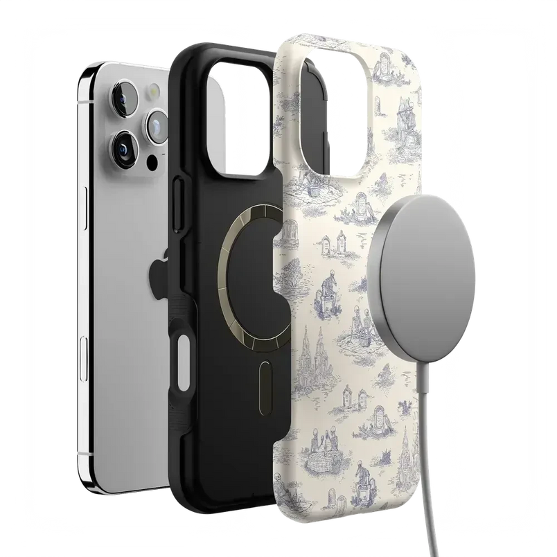 Graveyard Gathering | Skeleton Picnic Case Phone Case get.casely 
