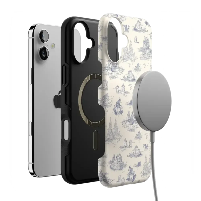 Graveyard Gathering | Skeleton Picnic Case Phone Case get.casely 