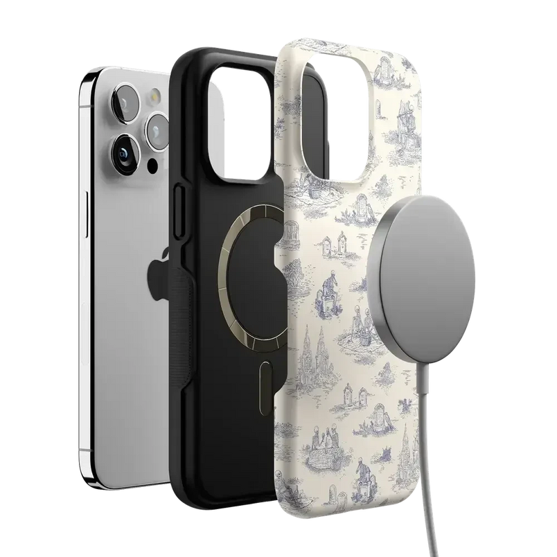 Graveyard Gathering | Skeleton Picnic Case Phone Case get.casely 