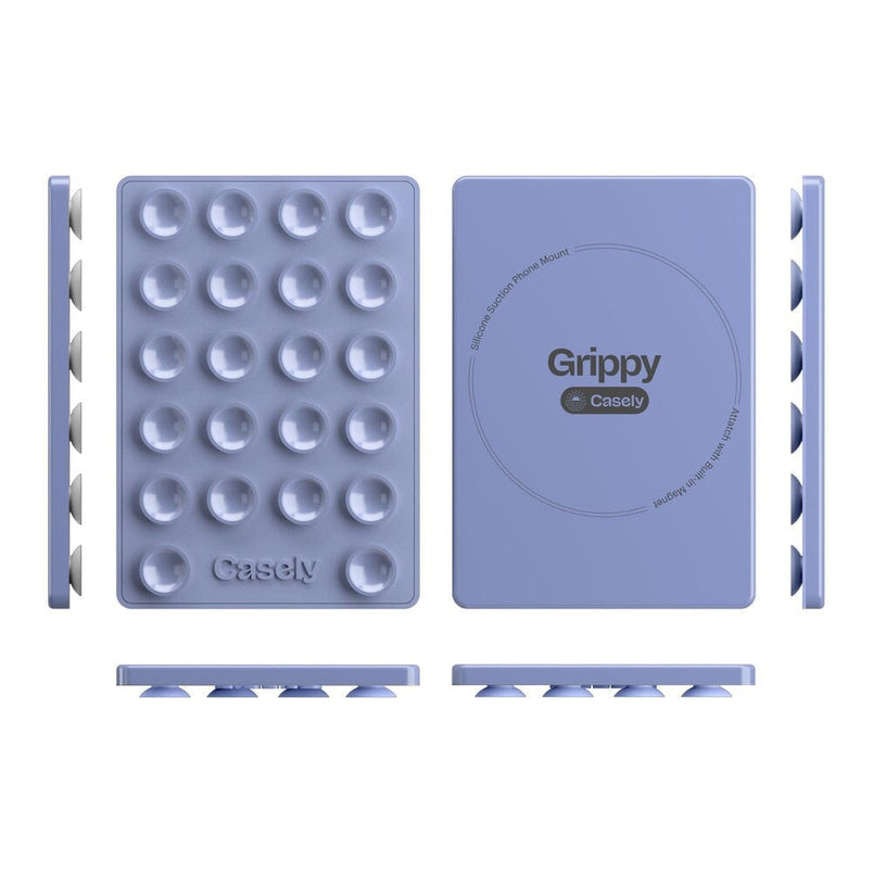 Grippy | Periwinkle Silicone Suction Phone Mount with MagSafe Grippy get.casely 