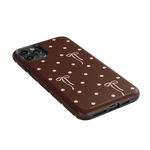 Teddy Bows | Brown Polka Dot Case