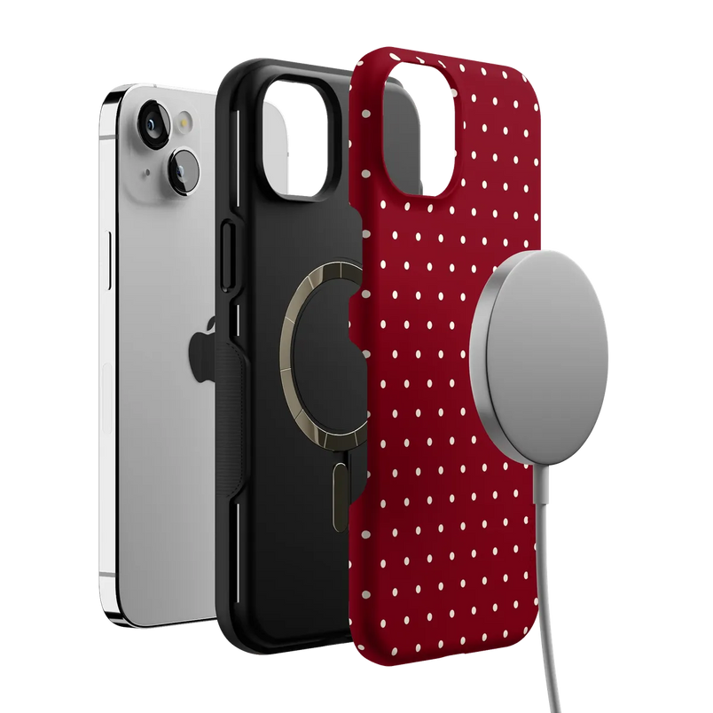 On the Dot | Maroon Polka Dot Case