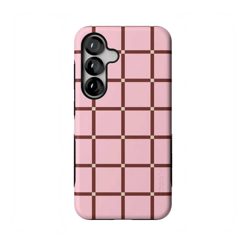 Uptown Gridlock | Pink Checkerboard Case
