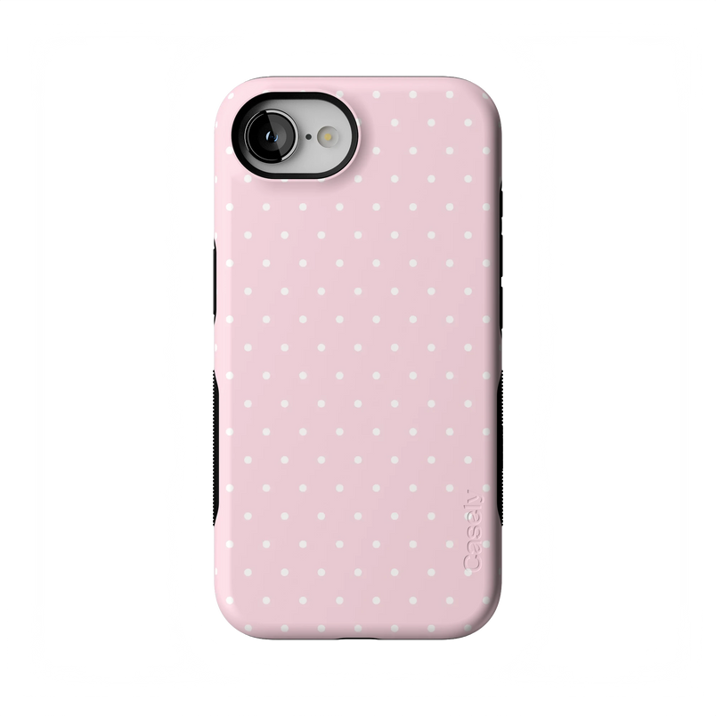 On the Dot | Pink & White Polka Dot Case - iPhone 16E