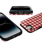 Scarlet Stitch | Red Houndstooth Case