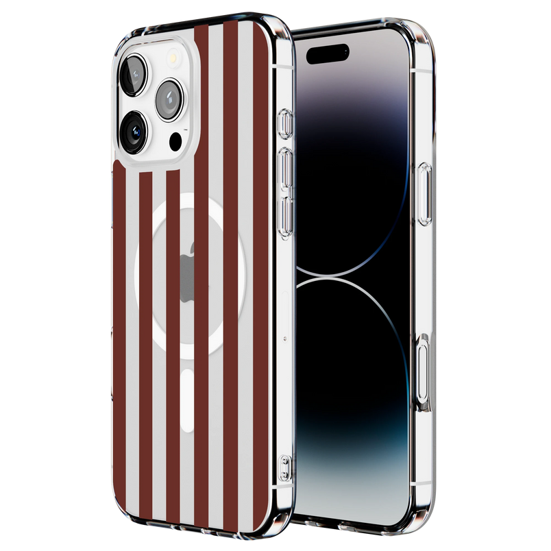 Sunday in Brooklyn | Burgundy Stripes Case
