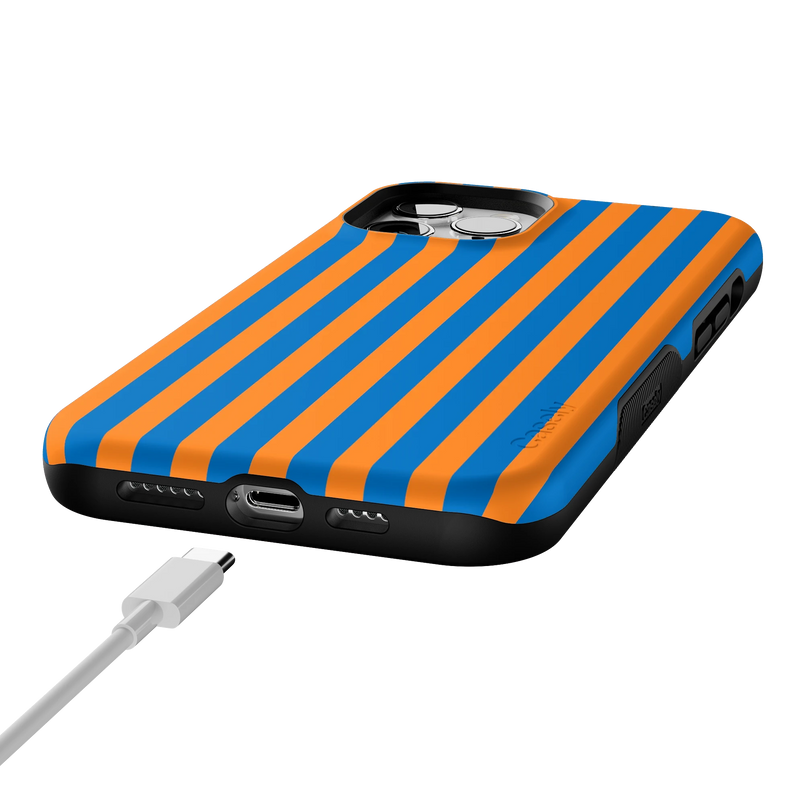 Go New York | Blue & Orange Stripes Case