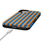 Go New York | Blue & Orange Stripes Case
