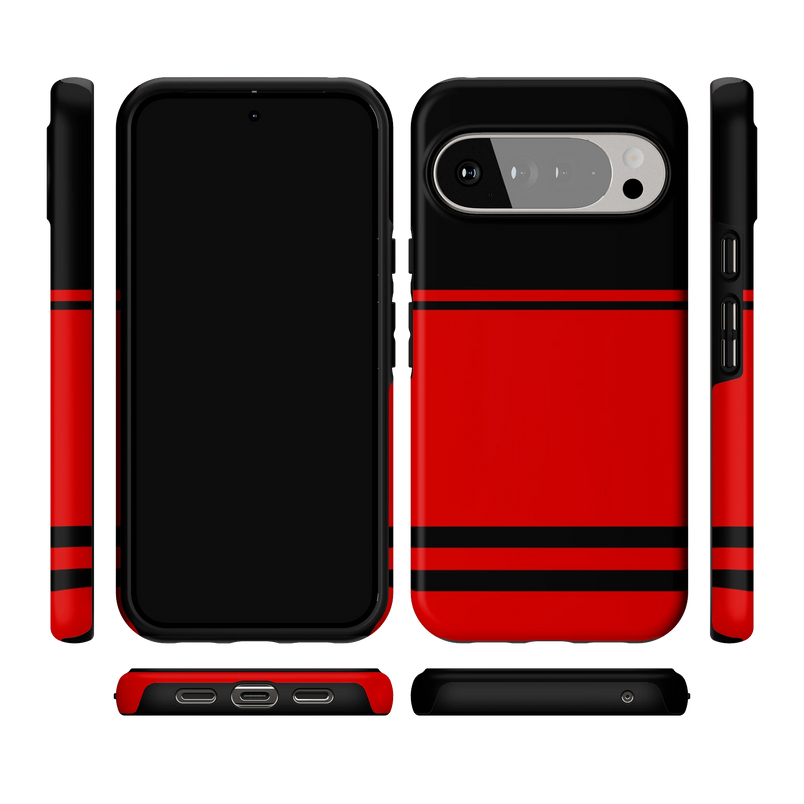 Storm Warning | Black & Red Stripes Case