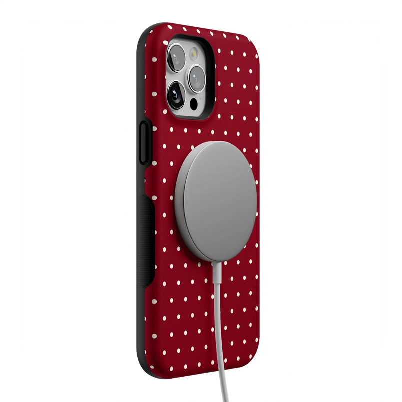 On the Dot | Maroon Polka Dot Case