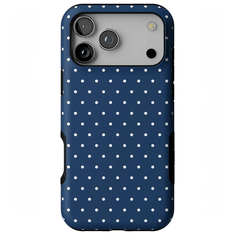 On the Dot | Navy Polka Dot Case