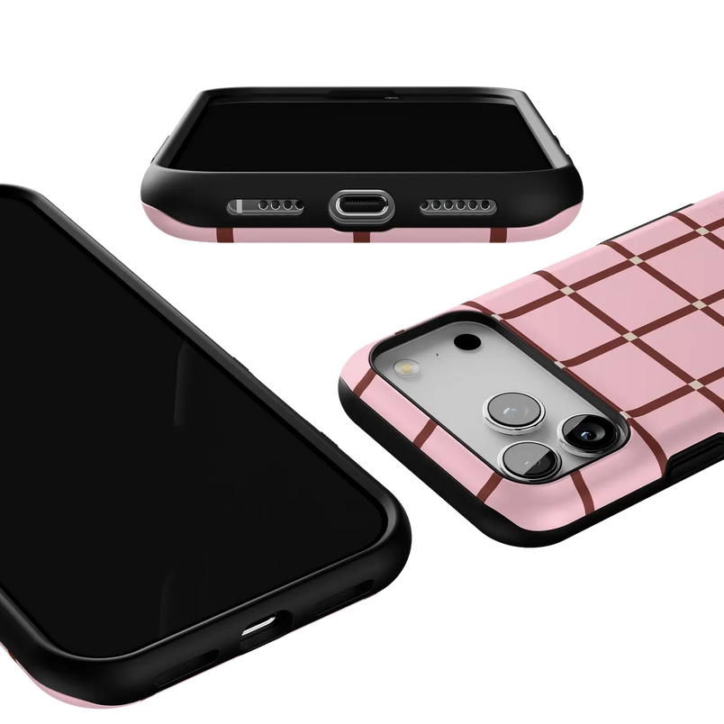 Uptown Gridlock | Pink Checkerboard Case