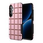Uptown Gridlock | Pink Checkerboard Case