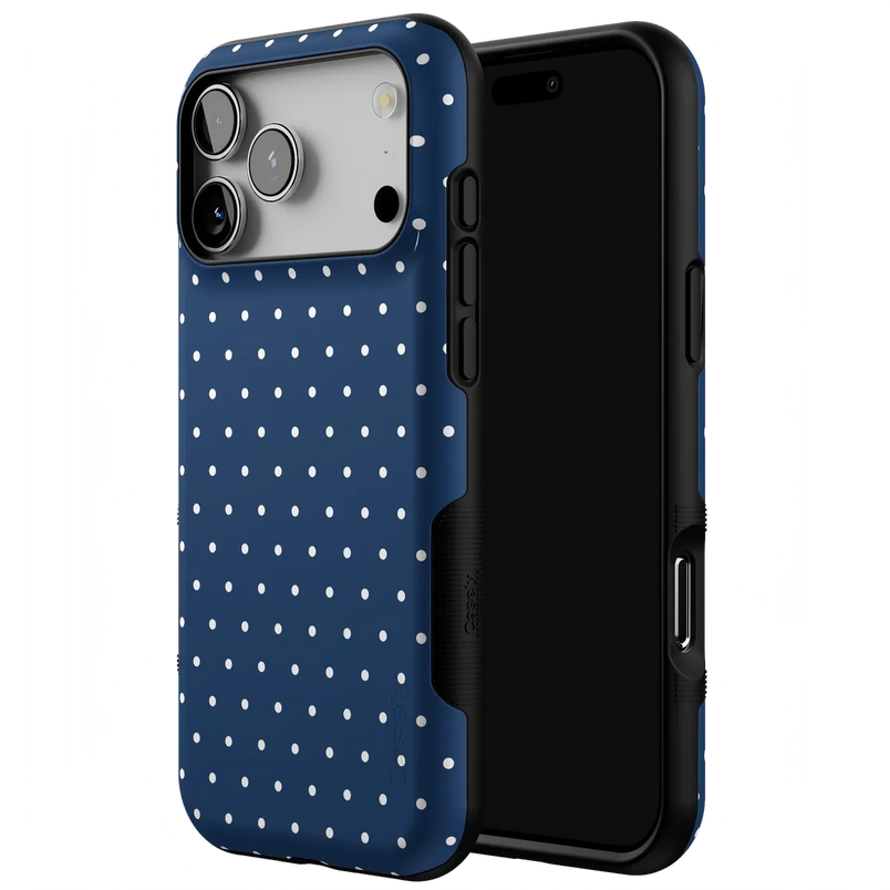 On the Dot | Navy Polka Dot Case