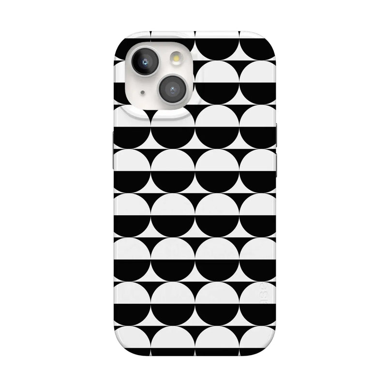 Half Moon | High Contrast Design Case Phone Case Casetry Classic + MagSafe® iPhone 15 
