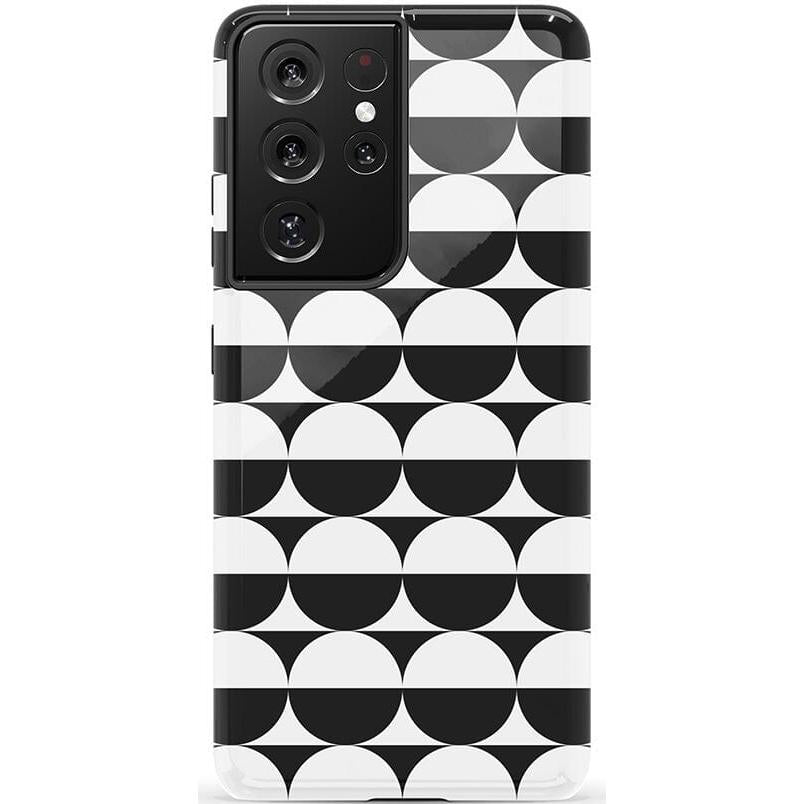 Half Moon | High Contrast Design Case Phone Case Casetry Essential Galaxy S22 Ultra