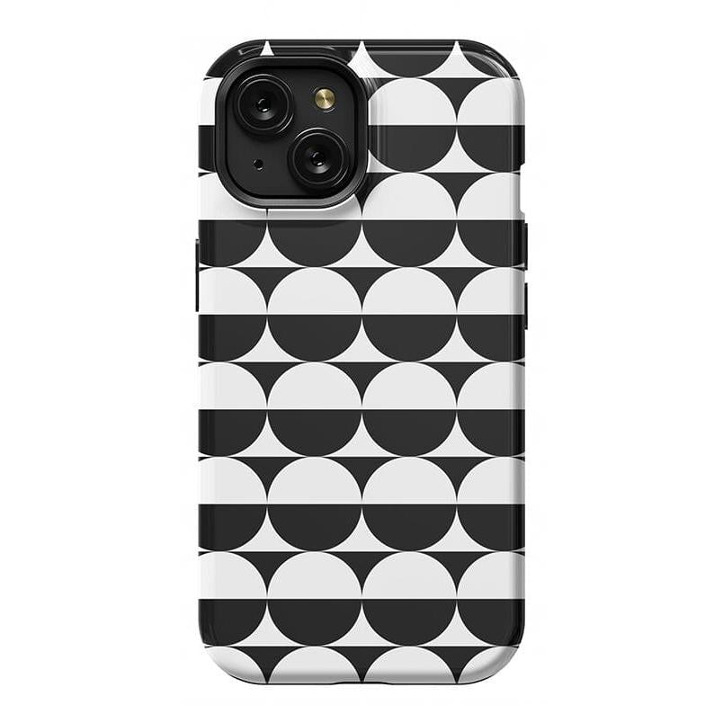 Half Moon | High Contrast Design Case Phone Case Casetry Essential + MagSafe® iPhone 15